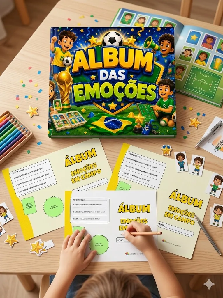 Capa do e-book Álbum das Emoções em Campo